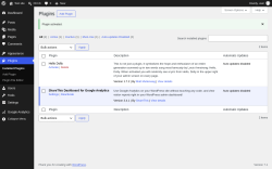 Page screenshot: Plugins &lsaquo; Test site &mdash; WordPress