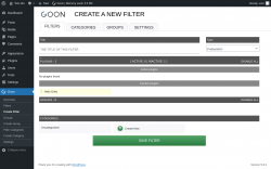 Page screenshot: Goon → Create Filter