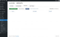 Page screenshot: Goon → Groups