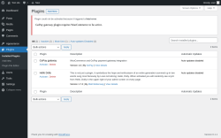 Page screenshot: Plugins &lsaquo; Test site &mdash; WordPress
