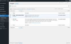 Page screenshot: Plugins &lsaquo; Test site &mdash; WordPress