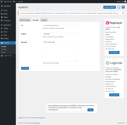 Page screenshot: GoSMTP → Test Mail