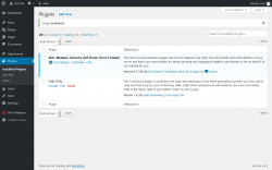 Page screenshot: Plugins &lsaquo; Test site &mdash; WordPress