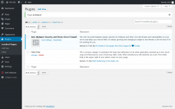 Page screenshot: Plugins &lsaquo; Test site &mdash; WordPress