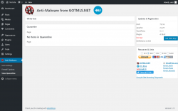 Page screenshot: Anti-Malware &rarr; View Quarantine