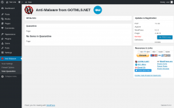 Page screenshot: Anti-Malware &rarr; View Quarantine