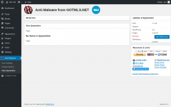 Page screenshot: Anti-Malware &rarr; View Quarantine
