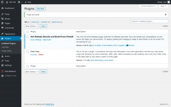 Page screenshot: Plugins &lsaquo; Test site &mdash; WordPress