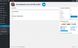 Page screenshot: Anti-Malware &rarr; View Quarantine
