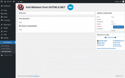 Page screenshot: Anti-Malware &rarr; View Quarantine