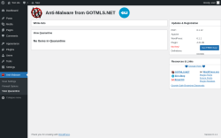 Page screenshot: Anti-Malware &rarr; View Quarantine