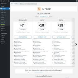 Page screenshot: AI Power → Upgrade  ➤