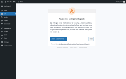 Page screenshot: AIP ‹ Test site — WordPress