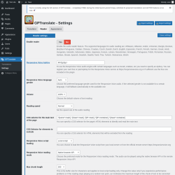 Page screenshot: GPTranslate &rarr; Settings &rarr; Reader