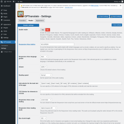 Page screenshot: GPTranslate &rarr; Settings &rarr; Reader