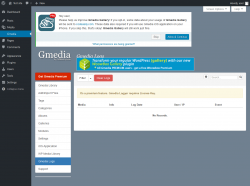 Page screenshot: Gmedia → Gmedia Logs