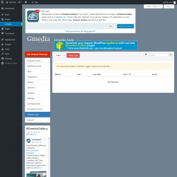 Page screenshot: Gmedia → Gmedia Logs