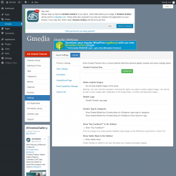 Page screenshot: Gmedia → Settings
