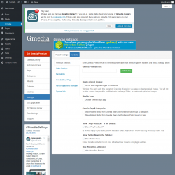 Page screenshot: Gmedia → Settings
