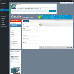 Page screenshot: Gmedia → Add/Import Files