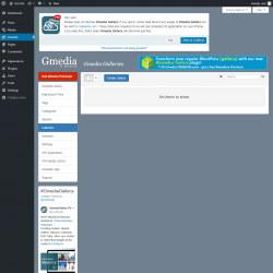 Page screenshot: Gmedia → Galleries