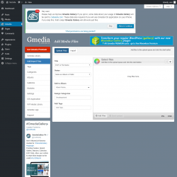Page screenshot: Gmedia → Add/Import Files