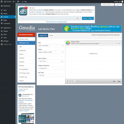Page screenshot: Gmedia → Add/Import Files