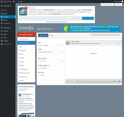 Page screenshot: Gmedia → Add/Import Files