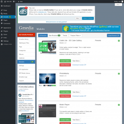 Page screenshot: Gmedia → Modules