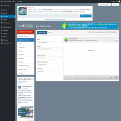 Page screenshot: Gmedia → Add/Import Files
