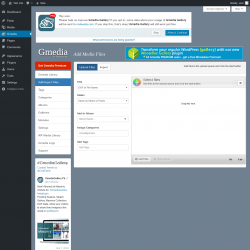 Page screenshot: Gmedia → Add/Import Files