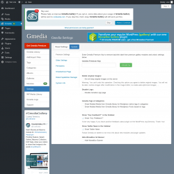 Page screenshot: Gmedia → Settings