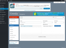Page screenshot: Gmedia → Categories