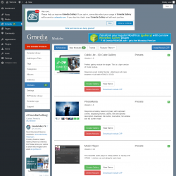 Page screenshot: Gmedia → Modules