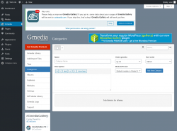 Page screenshot: Gmedia → Categories