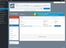 Page screenshot: Gmedia → Categories