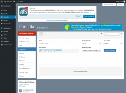 Page screenshot: Gmedia → Categories