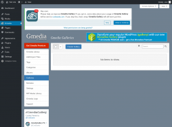 Page screenshot: Gmedia → Galleries
