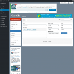 Page screenshot: Gmedia → Albums