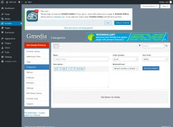 Page screenshot: Gmedia → Categories