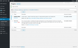 Page screenshot: Plugins ‹ Test site — WordPress