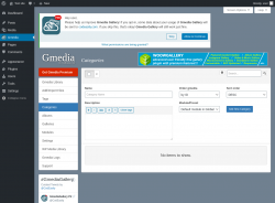 Page screenshot: Gmedia → Categories