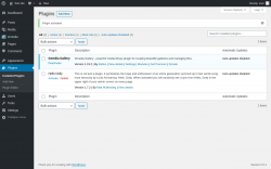 Page screenshot: Plugins ‹ Test site — WordPress