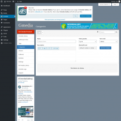 Page screenshot: Gmedia → Categories