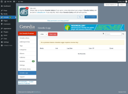 Page screenshot: Gmedia → Gmedia Logs