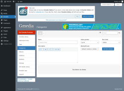 Page screenshot: Gmedia → Categories