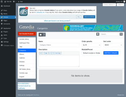 Page screenshot: Gmedia → Categories