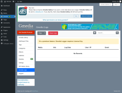 Page screenshot: Gmedia → Gmedia Logs