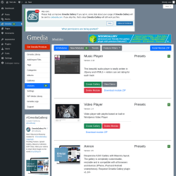Page screenshot: Gmedia → Modules