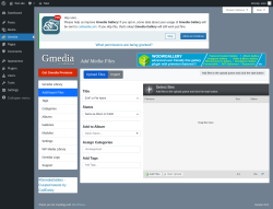 Page screenshot: Gmedia → Add/Import Files
